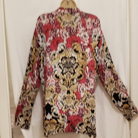 beaded long sleeve tunic top size large - Picture 3 of 4